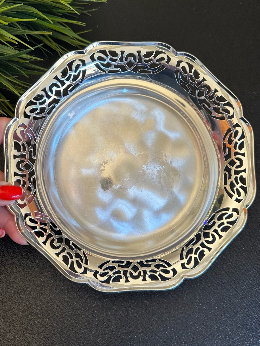 VINTAGE WMF IKORA FOOTED TARNISH RESISTANT SERVING TRAY BOWL